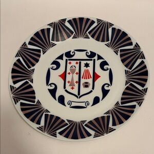 Sargadelos 10 1/2 “Decorative ceramic Plate with Geometric Design
